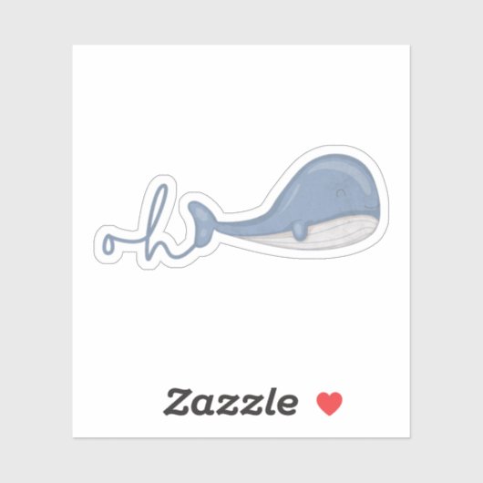 Whale Pun: Oh Whale Sticker (Vel)