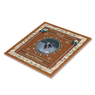 Whale - Record houder keramische tegel Tegeltje