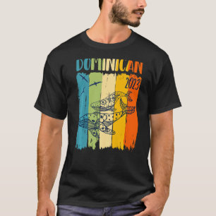 Whale Retro Dominicaanse Republiek Theme Family Va T-shirt