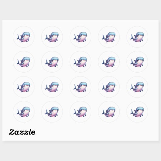 Whale Reward  Ronde Sticker (Vel)