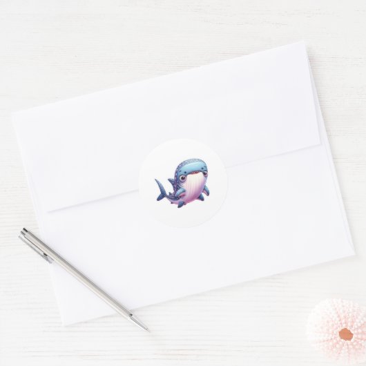 Whale Reward  Ronde Sticker (Envelop)