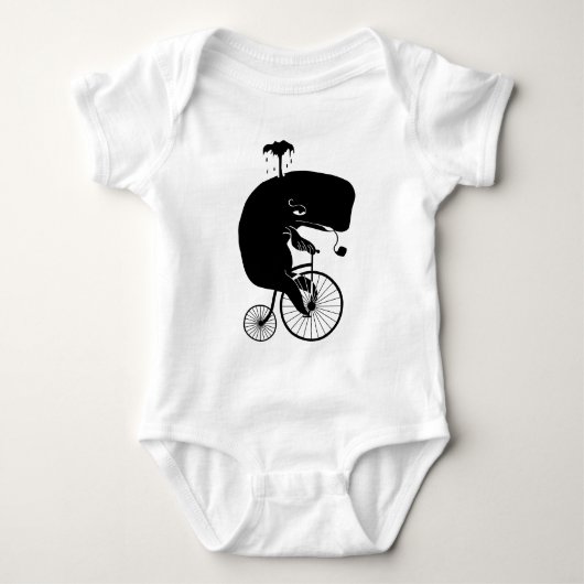 Whale Rider op Penny Farthing Bike Romper (Voorkant)