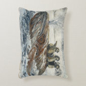 Whale Riders Whimsical Whale and Penguin Ocean Accent Kussen (Voorkant(Verticaal))