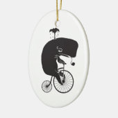 Whale Riding a Bike Keramisch Ornament (Links)