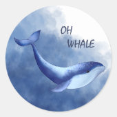 Whale Ronde Sticker (Voorkant)