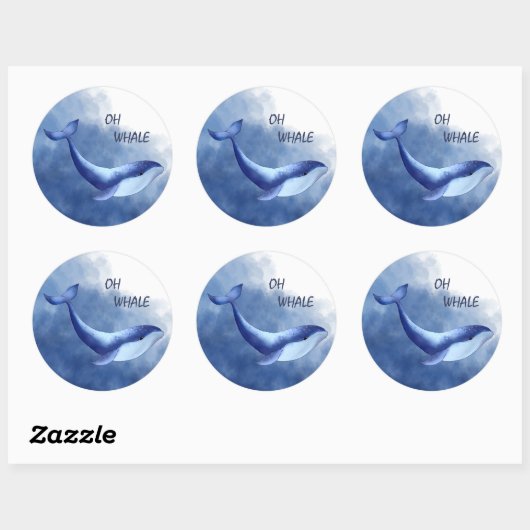 Whale Ronde Sticker (Vel)