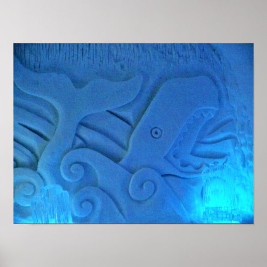 Whale Room in Hotel de Glace, Quebec, Canada Poster (Voorkant)