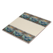 Whale`s Delight Een Glas in lood Ocean Tale grens Tegeltje (Zijkant)