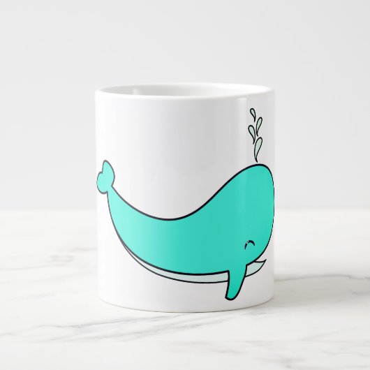 Whale, Sea, Water Grote Koffiekop (Voorkant)