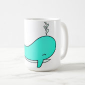 Whale, Sea, Water Koffiemok (Voorkant rechts)