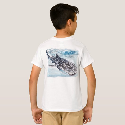 Whale Shark Artwork Kinderen T-shirt (Achterkant volledig)