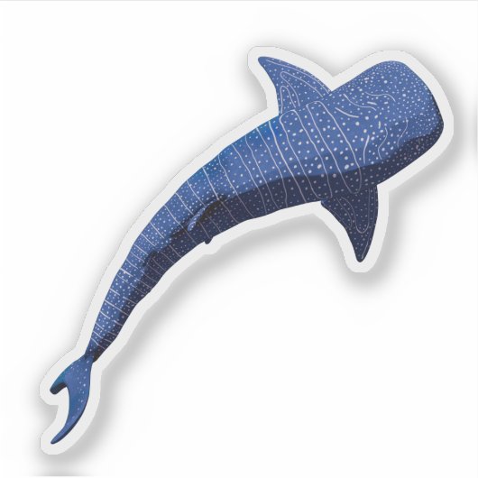 Whale Shark Comic Render Sticker (Voorkant)