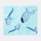 Whale Shark Fleece Deken - Gezellige Oceaan Waterv (Voorkant (Horizontaal))