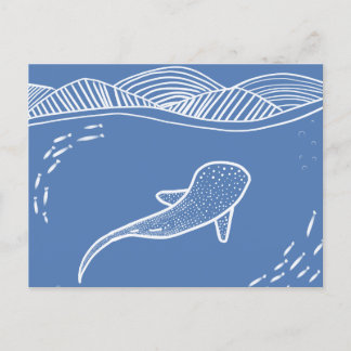 Whale Shark Line Art Briefkaart