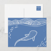 Whale Shark Line Art Briefkaart (Voorkant / Achterkant)