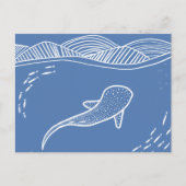 Whale Shark Line Art Briefkaart (Voorkant)