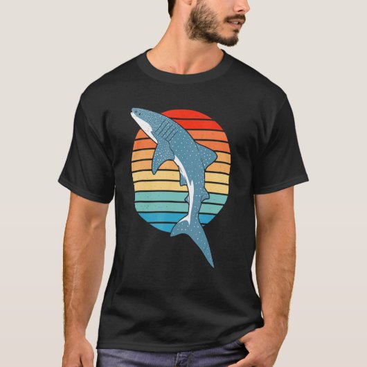Whale Shark Retro Sunset T-shirt (Voorkant)