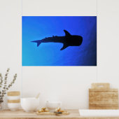Whale Shark Silhouette Poster (Keuken)