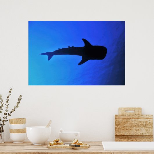 Whale Shark Silhouette Poster (Keuken)