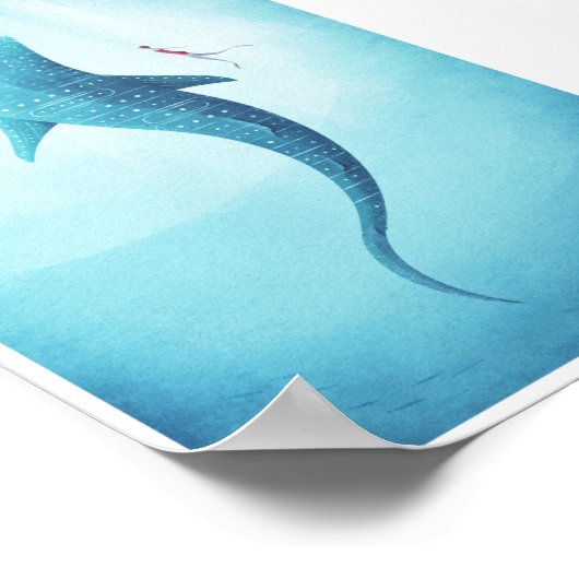 Whale Shark Vintage Poster (Hoek)