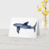Whale Shark Waterverf met Gold Blank Note Kaart (Gele Bloem)
