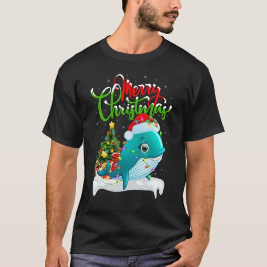 Whale Shark Xmas Decorations Whale Shark Christm T-shirt (Voorkant)