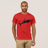 Whale shark zwemmen - wit achterteken t-shirt (Voorkant volledig)