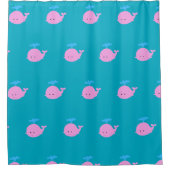 Whale Shower Gordijn, Ocean Theme Badkamer Douchegordijn (Voorkant)