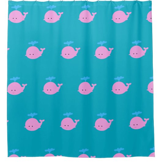 Whale Shower Gordijn, Ocean Theme Badkamer Douchegordijn (Voorkant)