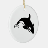 Whale Silhouette Keramisch Ornament (Rechts)