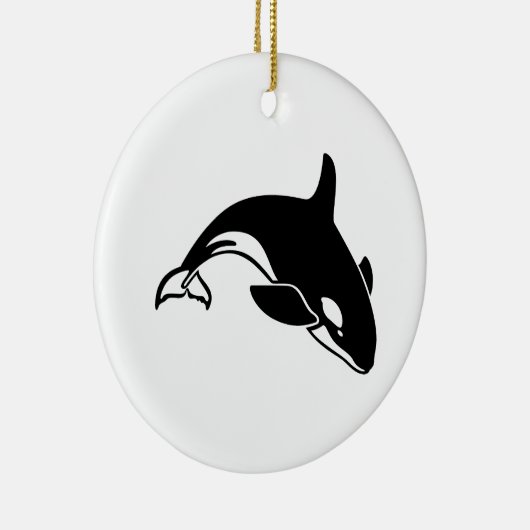 Whale Silhouette Keramisch Ornament (Rechts)