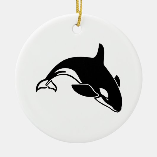 Whale Silhouette Keramisch Ornament (Voorkant)