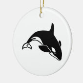 Whale Silhouette Keramisch Ornament (Links)
