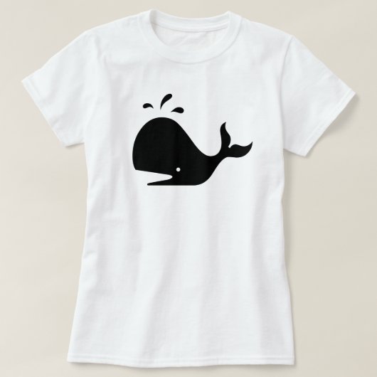 Whale Silhouette Minimalist Graphic T-Shirt (Design voorkant)