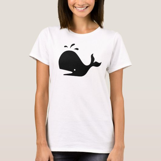 Whale Silhouette Minimalist Graphic T-Shirt (Voorkant)