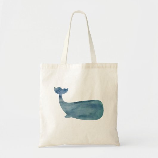 Whale Silhouette Painting Ocean Tote Bag (Voorkant)