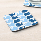 Whale Silhouette Print Cork Onderzetter (Linkerzijde)