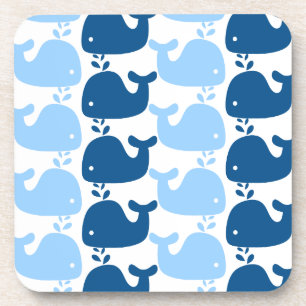 Whale Silhouette Print Cork Onderzetter