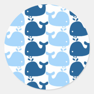 Whale Silhouette Print Sticker