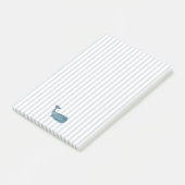 Whale Silhouette Schilderij Stripe Patroon Post-it® Notes (Schuin)