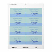 Whale solo Bookplate Sticker Label (Full Sheet)