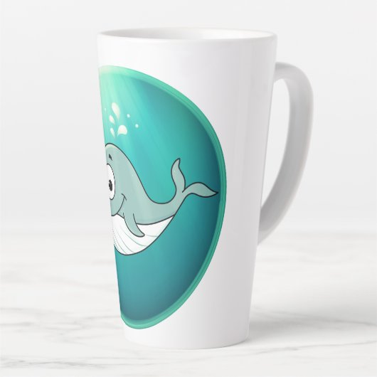 Whale, Sperm Whale, Underwater Latte Mok (Rechterhoek)