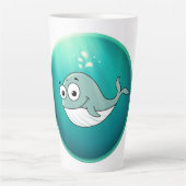 Whale, Sperm Whale, Underwater Latte Mok (Voorkant)