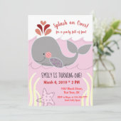 Whale Splash over de eerste uitnodiging op vrijdag (Staand voorkant)