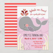 Whale Splash over de eerste uitnodiging op vrijdag (Voorkant / Achterkant)