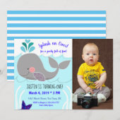 Whale Splash over de eerste uitnodiging op vrijdag (Voorkant / Achterkant)