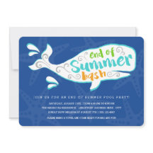 Whale Splash | Uitnodiging zomervakantie einde zom