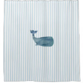 Whale Stripe Patroon Kustdouchegordijn Douchegordijn (Voorkant)