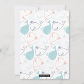 Whale Swim Summer Birthday Party Invitation Kaart (Achterkant)