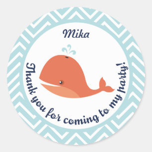 Whale Swim Summer Party Dank je wel Sticker
